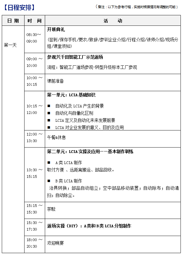 2018年12月份LCIA低成本自動(dòng)化課程招生啦！