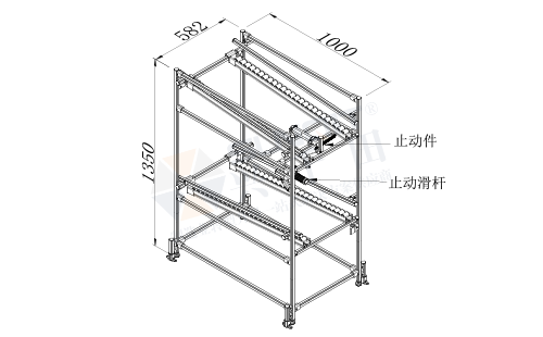AGV周轉車+物料架(前進后進型)
